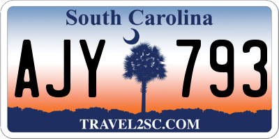 SC license plate AJY793