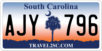 SC license plate AJY796