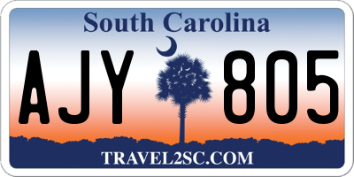 SC license plate AJY805