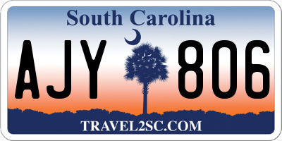SC license plate AJY806
