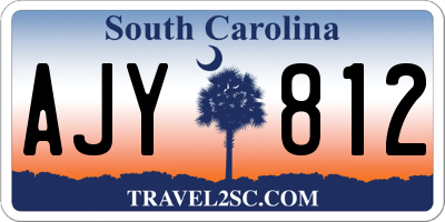 SC license plate AJY812