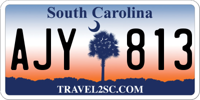 SC license plate AJY813