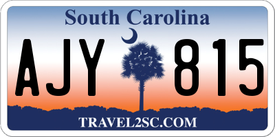 SC license plate AJY815