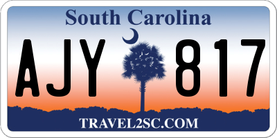 SC license plate AJY817