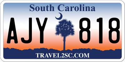 SC license plate AJY818