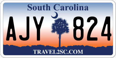SC license plate AJY824