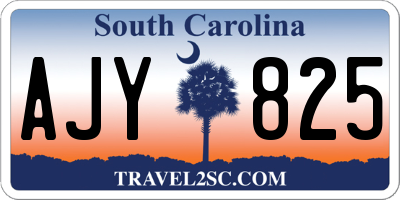SC license plate AJY825