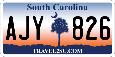 SC license plate AJY826