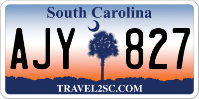 SC license plate AJY827