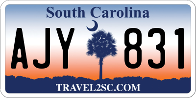 SC license plate AJY831