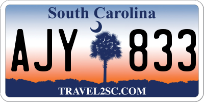 SC license plate AJY833