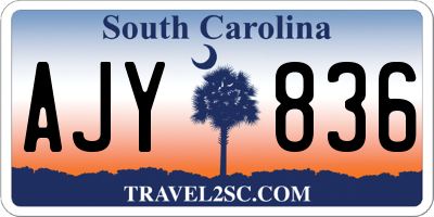 SC license plate AJY836