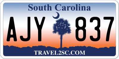SC license plate AJY837