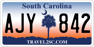 SC license plate AJY842