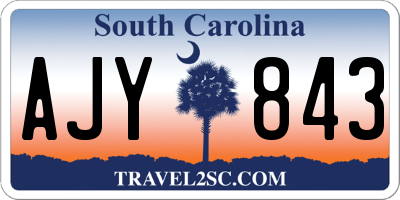 SC license plate AJY843