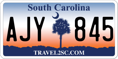 SC license plate AJY845