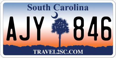 SC license plate AJY846