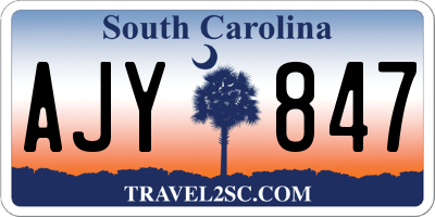 SC license plate AJY847