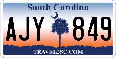 SC license plate AJY849
