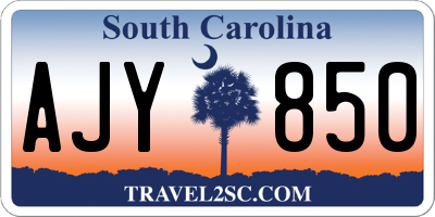 SC license plate AJY850