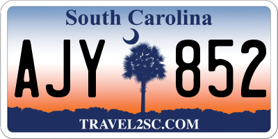 SC license plate AJY852