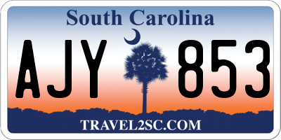 SC license plate AJY853