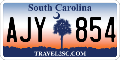 SC license plate AJY854