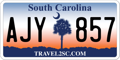 SC license plate AJY857