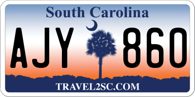 SC license plate AJY860