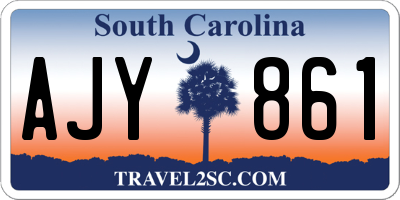 SC license plate AJY861