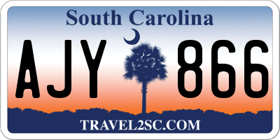 SC license plate AJY866