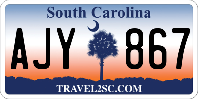 SC license plate AJY867