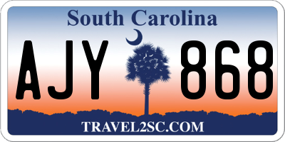 SC license plate AJY868