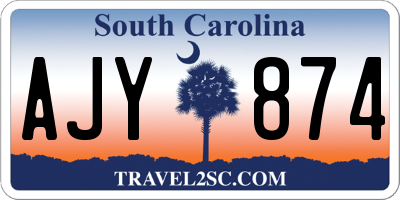 SC license plate AJY874