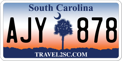 SC license plate AJY878