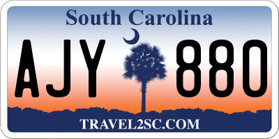 SC license plate AJY880