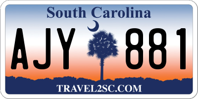 SC license plate AJY881