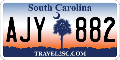 SC license plate AJY882