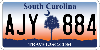 SC license plate AJY884