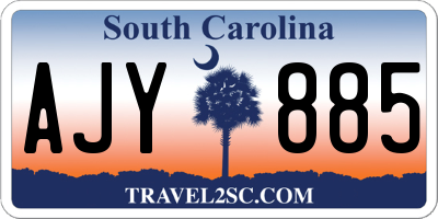 SC license plate AJY885