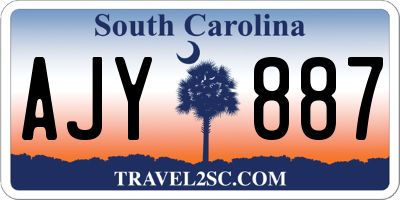 SC license plate AJY887