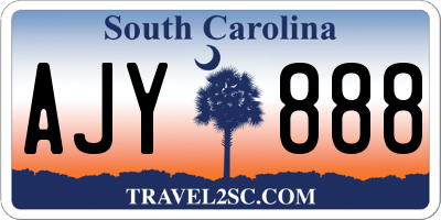 SC license plate AJY888