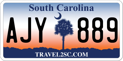 SC license plate AJY889