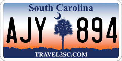 SC license plate AJY894
