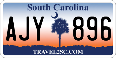 SC license plate AJY896