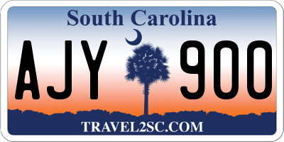 SC license plate AJY900