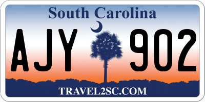 SC license plate AJY902