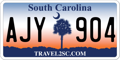 SC license plate AJY904