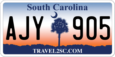 SC license plate AJY905