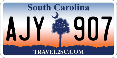 SC license plate AJY907
